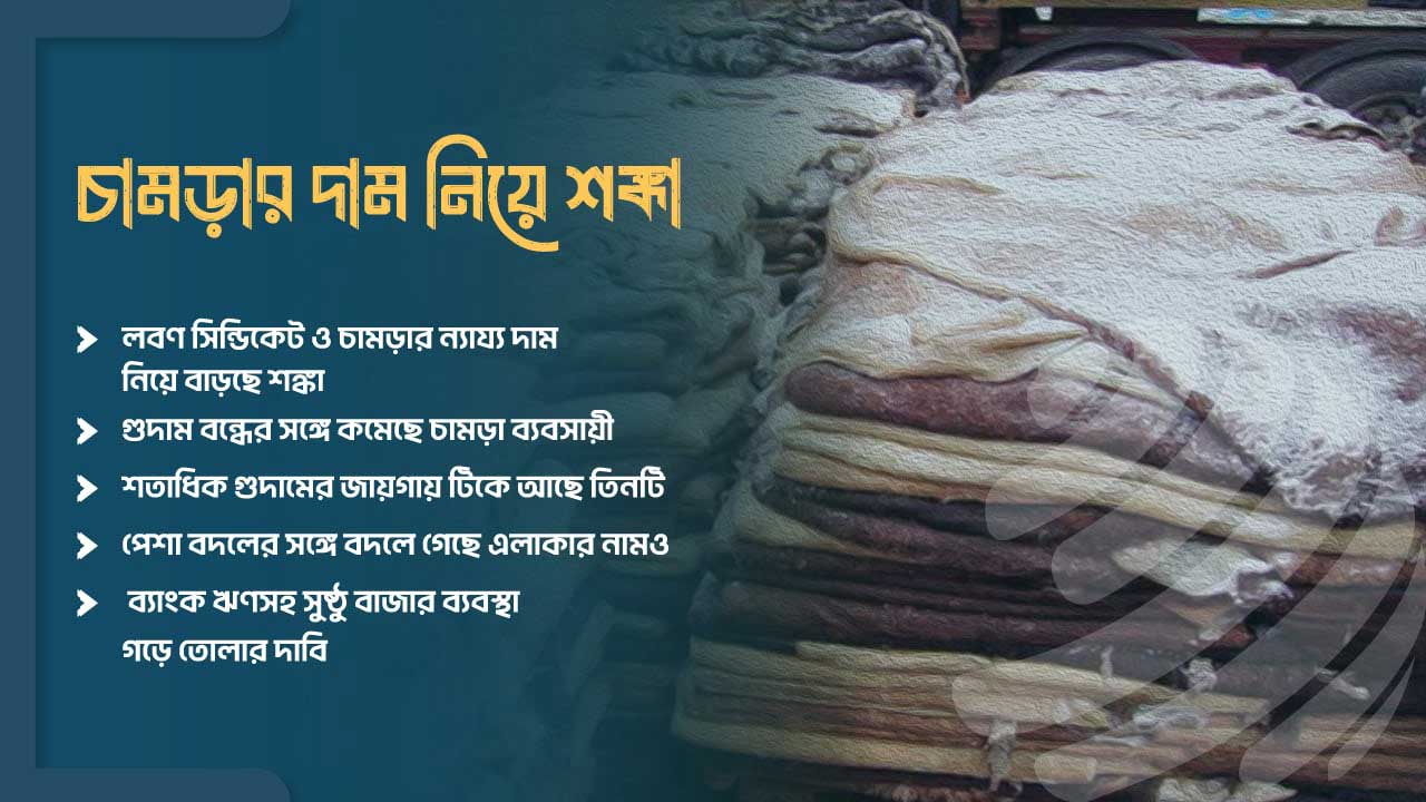 বেশিরভাগ চামড়া ব্যবসায়ীর গুদাম বন্ধ, কেনার আগ্রহ কম