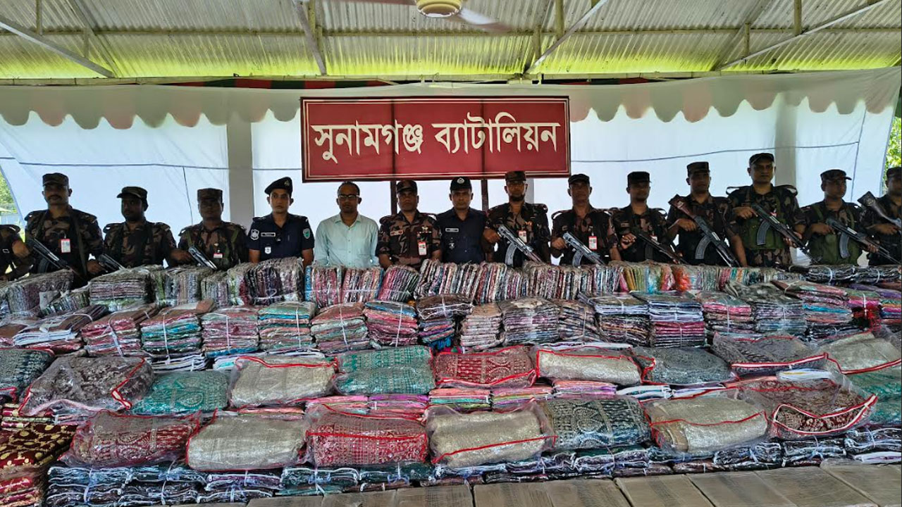 সুনামগঞ্জ সীমান্তে চোরাচালানের রাজত্ব, এক মাসে আটক ১৪ কোটি টাকার পণ্য