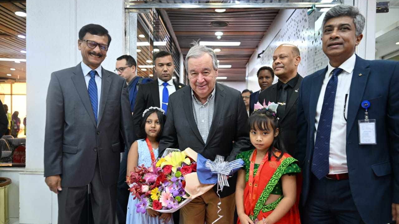 ঢাকায় এসেছেন জাতিসংঘের মহাসচিব