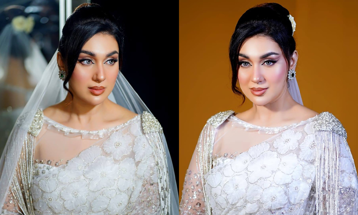 ব্রাইডাল লুকে মুগ্ধতা ছড়ালেন অপু বিশ্বাস