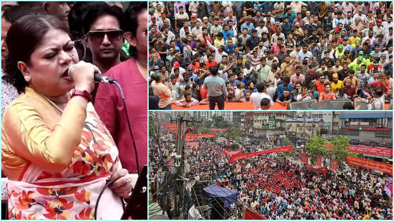 বিএনপির শ্রমিক সমাবেশ, মঞ্চে চলছে গান