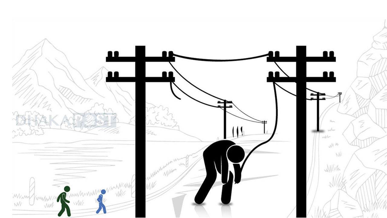 ঝড়ে ছিঁড়ে পড়া তারে বিদ্যুৎস্পৃষ্টে প্রাণ গেল গৃহবধূর