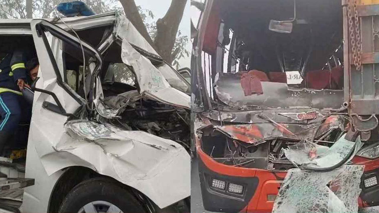 ট্রাকে মাইক্রোবাসের ধাক্কায় চালকসহ নিহত ৩, আহত ৪