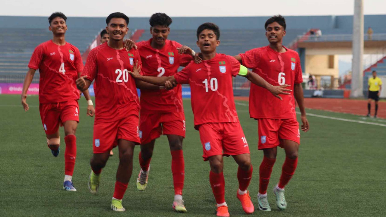 ভারতে ২ গোলে এগিয়ে থেকেও ড্র করল বাংলাদেশ