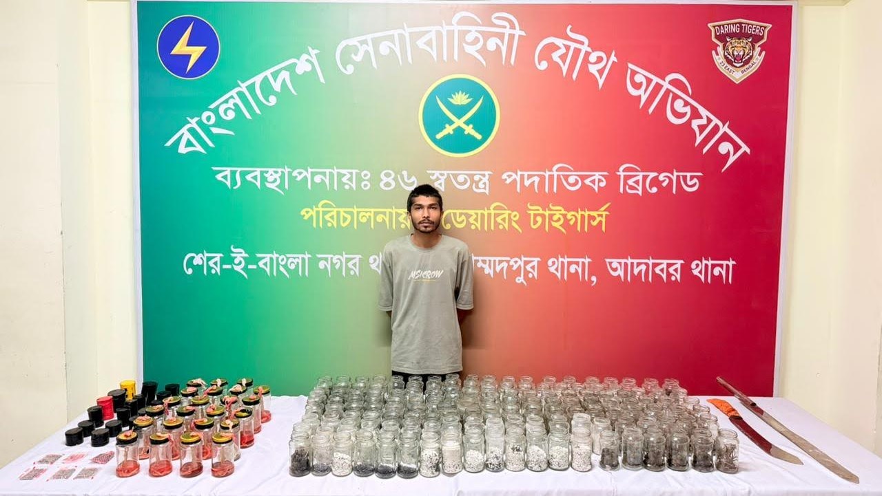 বুনিয়া সোহেলের সহযোগী ককটেল-পেট্রোল বোমাসহ আটক