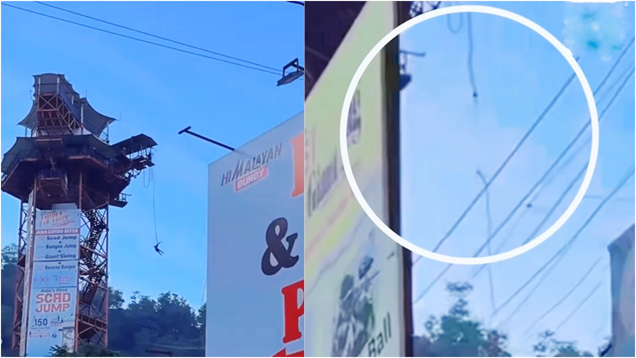 ভিডিও: বাঞ্জি জাম্পিংয়ের রশি ছিঁড়ে নিচে পড়ে গেলেন যুবক