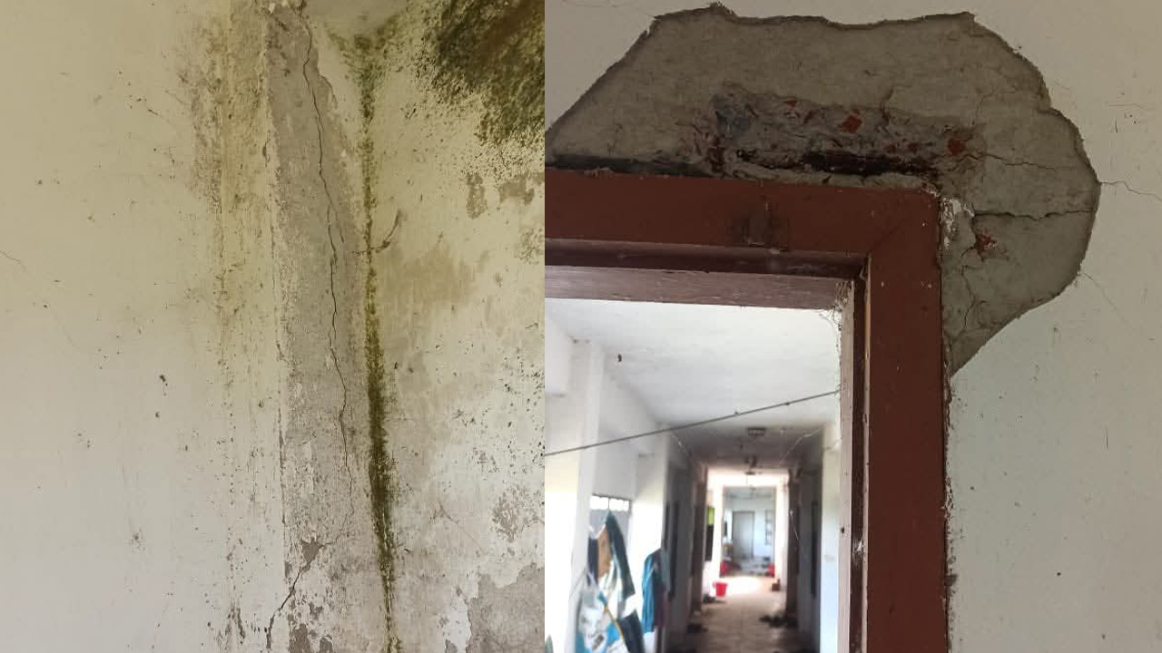 ভূমিকম্পে নোবিপ্রবির আবাসিক হলে ফাটল, খসে পড়েছে পলেস্তারা