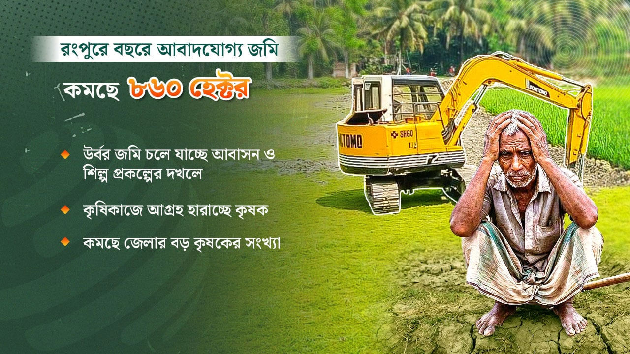 কমছে আবাদি জমি, শহরমুখী হচ্ছেন কৃষকরা