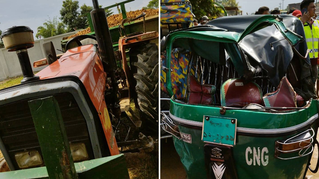 সিলেটে পাথরবাহী ট্রাক্টরের চাপায় পর্যটক নিহত