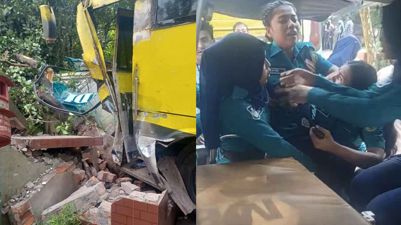 চট্টগ্রামে বাস উল্টে ২৭ নারী পুলিশ সদস্য আহত