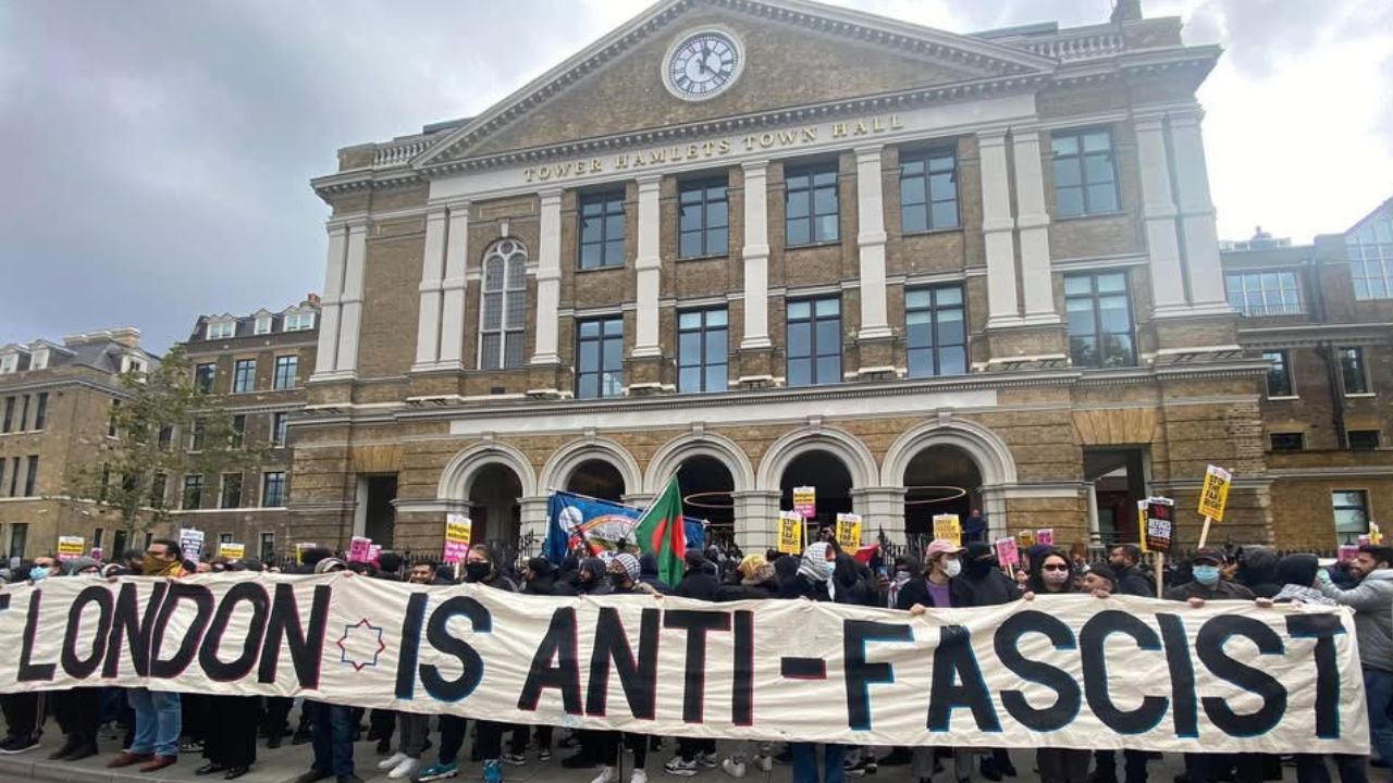 লন্ডনে বর্ণবাদের বিরুদ্ধে শান্তি সমাবেশ