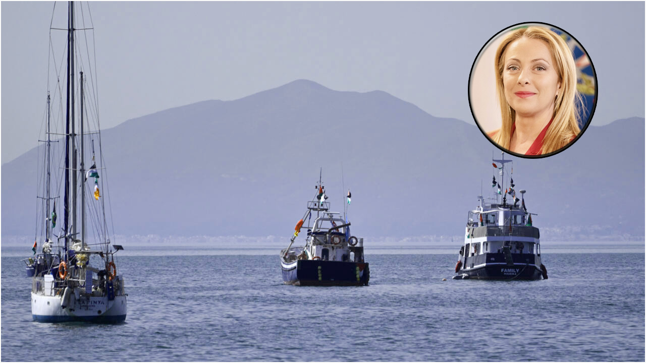 সুমুদ ফ্লোটিলার সমালোচনা করলেন ইতালির প্রধানমন্ত্রী মেলোনি