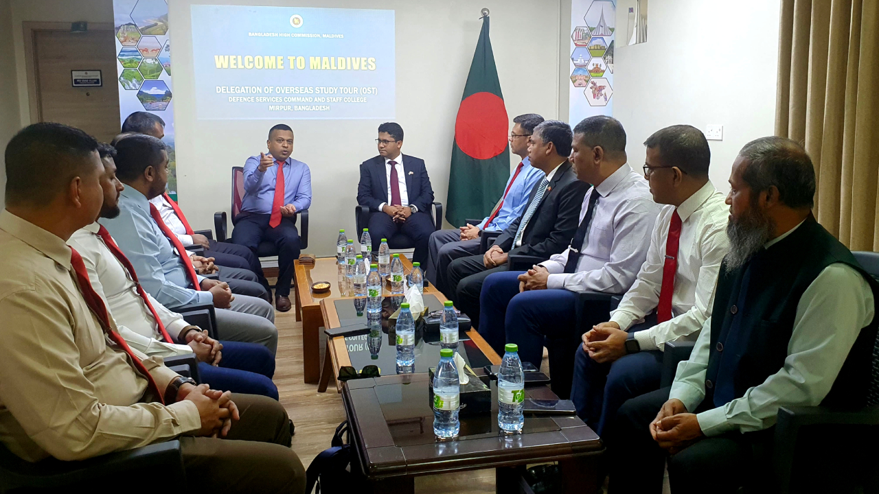 ডিফেন্স সার্ভিসেস প্রতিনিধিদলের সঙ্গে মালদ্বীপের প্রতিরক্ষা বাহিনীর বৈঠক