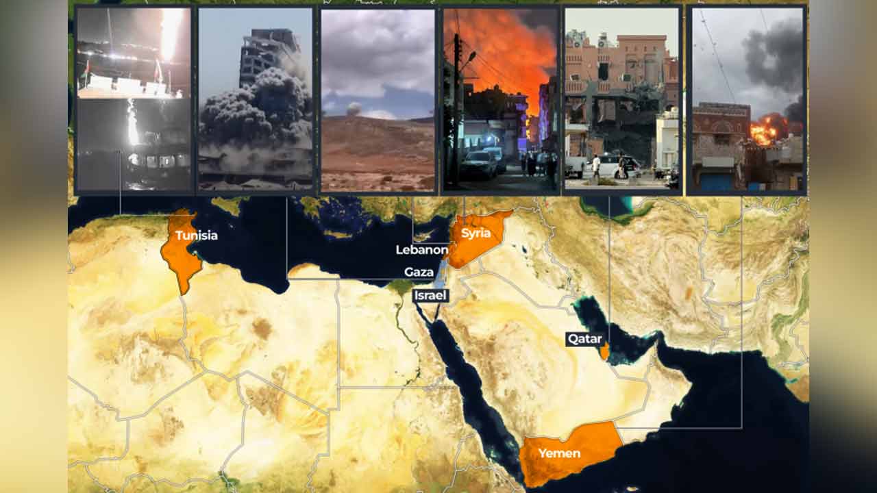 মাত্র ৭২ ঘণ্টায় ৬ দেশে ইসরায়েলের হামলা