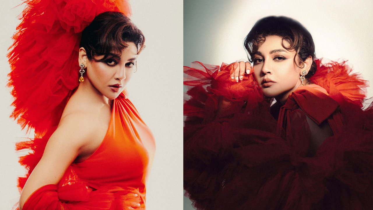 কমলা গাউনে ভিন্ন লুকে নজর কাড়লেন জয়া