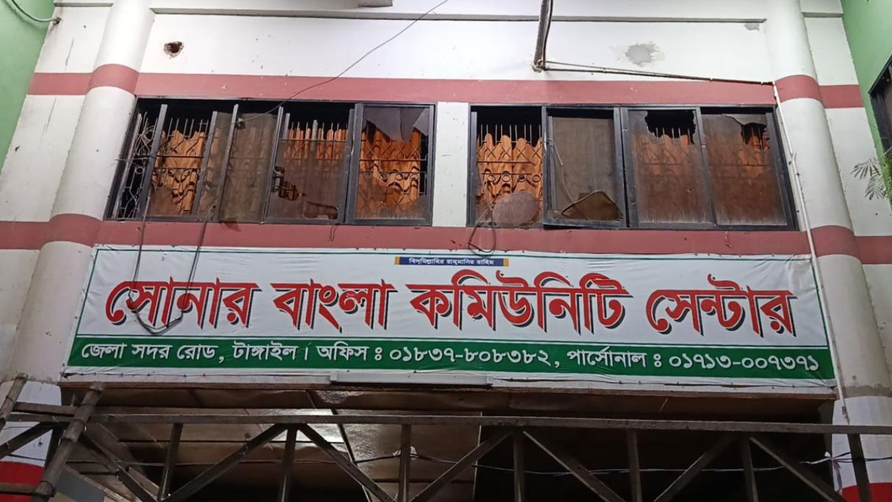 টাঙ্গাইলে কাদের সিদ্দিকীর বাসভবন ও গাড়ি ভাঙচুর