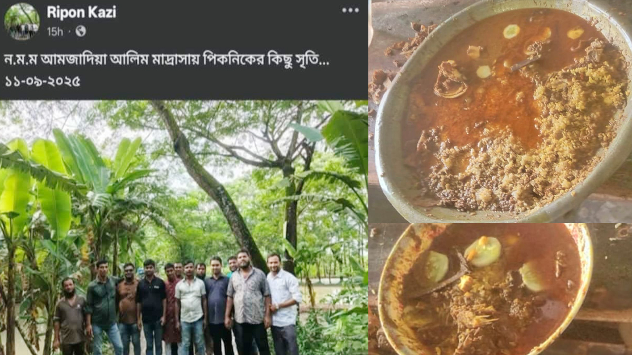 দাওয়াত না পেয়ে মাদ্রাসার খাবার খেয়ে গেলেন বিএনপি নেতাকর্মীরা