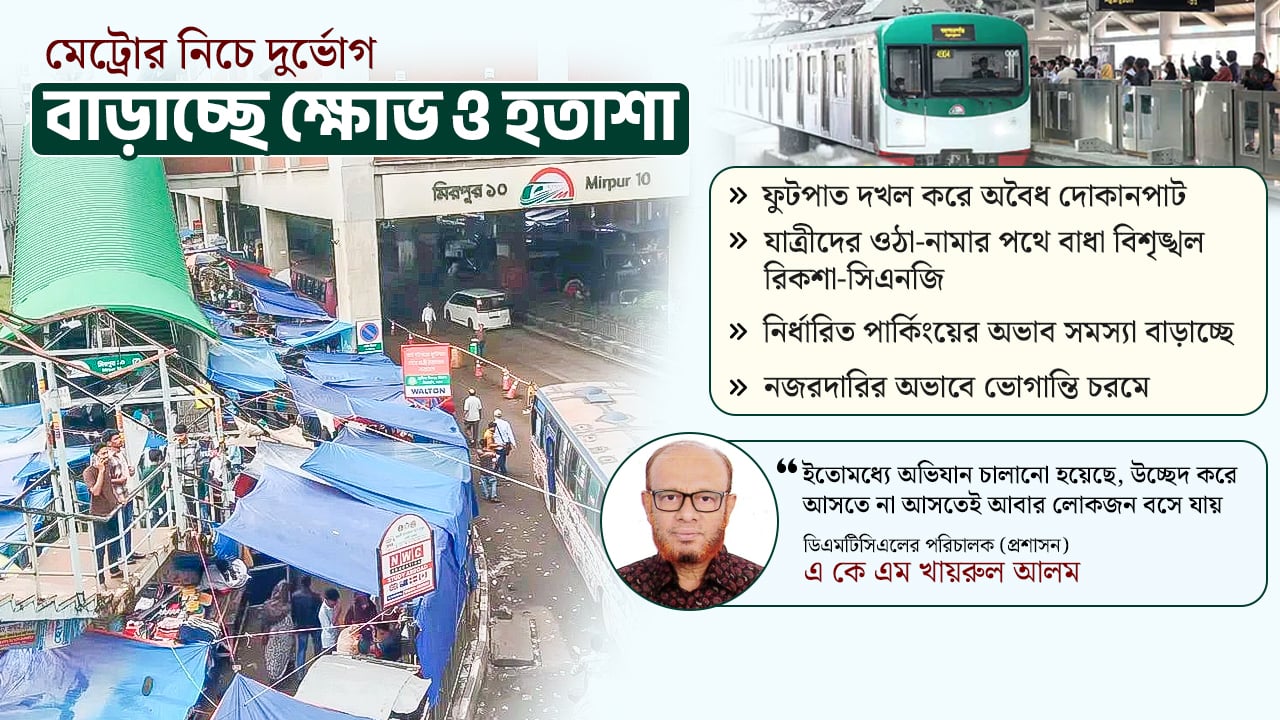মেট্রো যাত্রার স্বস্তি ম্লান করছে স্টেশনের নিচের অব্যবস্থাপনা