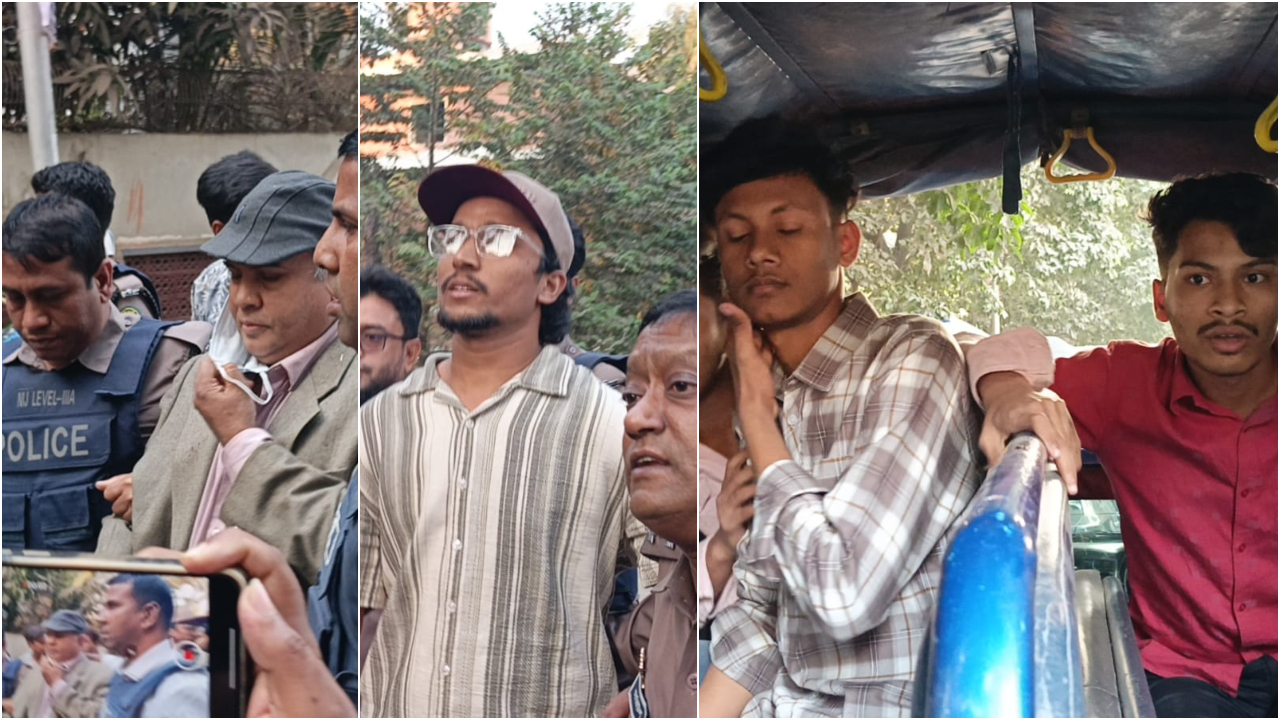 ধানমন্ডি ৩২ নম্বরে ফুল দিতে যাওয়া ঢাবি অধ্যাপকসহ ৫ জনকে নিয়ে গেল পুলিশ