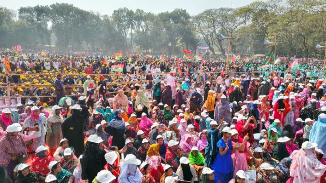 যশোরে তারেক রহমানের জনসভা লোকে লোকারণ্য