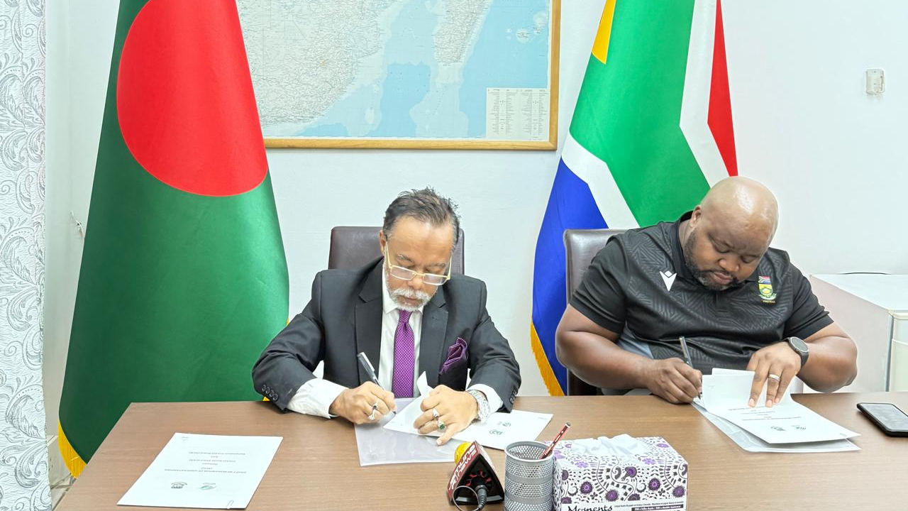 ক্রিকেটীয় উন্নয়নে বাংলাদেশ ও দক্ষিণ আফ্রিকার চুক্তি স্বাক্ষর