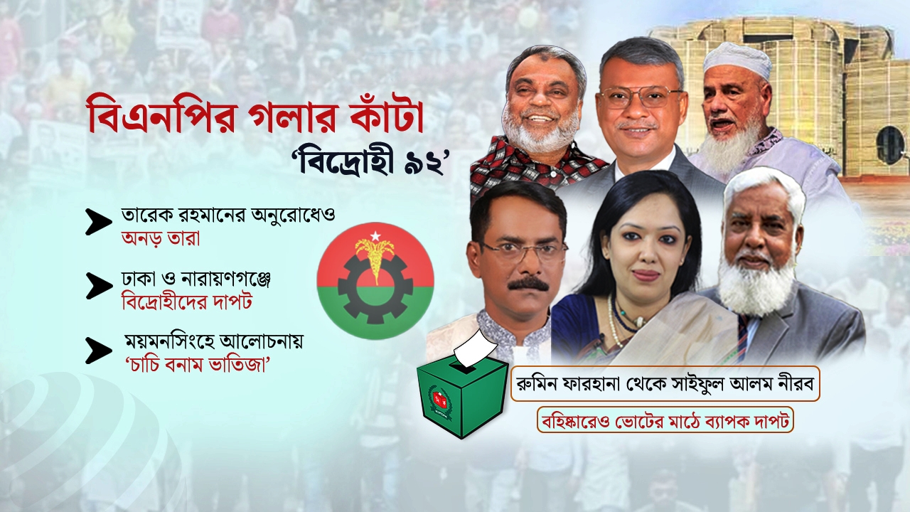 বিদ্রোহীদের চাপে কোণঠাসা, ‘ধানের শীষের’ জয় নিয়ে দুশ্চিন্তায় হাইকমান্ড