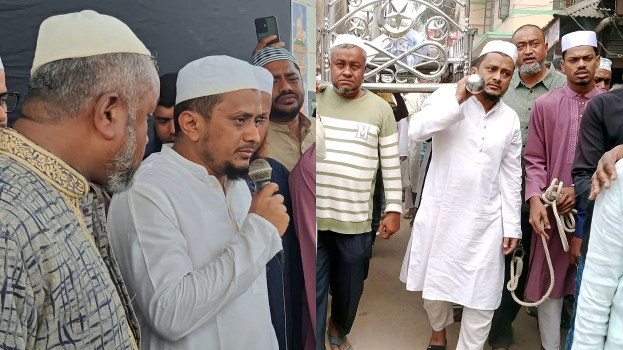 ফেনীতে প্যারোলে মুক্তি পেয়ে বাবার জানাজায় যুবলীগ নেতা