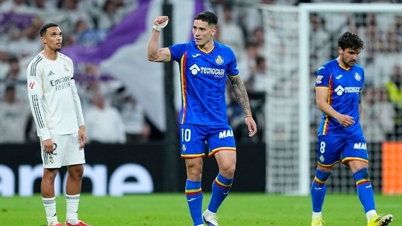 দুই লাল কার্ডের ম্যাচে গেতাফের কাছে রিয়ালের হার